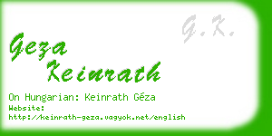 geza keinrath business card